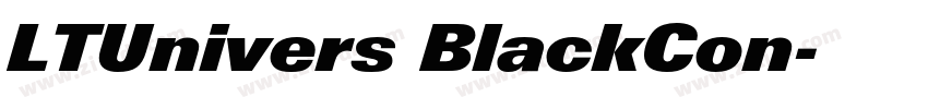 LTUnivers BlackCon字体转换